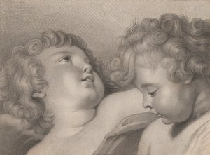 两个小天使的头像，1800年。 作者 托马斯·奇斯曼