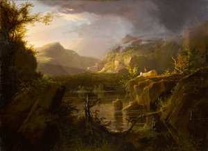 浪漫风景，c.1826（木板油）