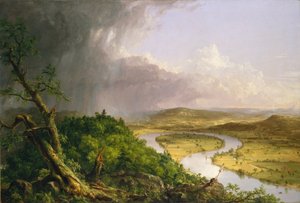 雷暴过后，马萨诸塞州北安普敦的霍利奥克山景 作者 托马斯·科尔