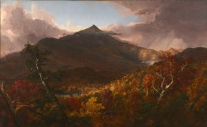 1838年，暴风雨过后，纽约埃塞克斯郡的史露恩山景观。 作者 托马斯·科尔