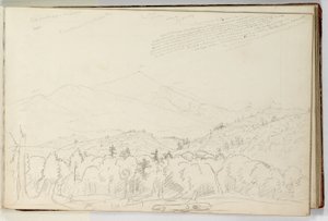 6 月 28 日北望 Schroon 山的景色 作者 托马斯·科尔