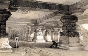 印度埃洛拉的兰卡内部，1845年 作者 托马斯·科尔曼·迪布丁