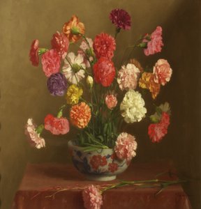康乃馨》，约1929年（布面油画 作者 托马斯·库珀·戈奇