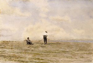 修补网，1882年 作者 托马斯·考珀思韦特·埃金斯