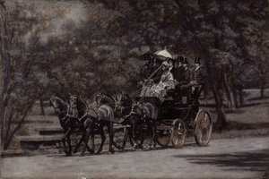 费尔曼-罗杰斯四手联弹（公园五月的早晨）1899 年（布面油画） 作者 托马斯·考珀思韦特·埃金斯