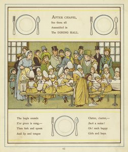 一群孩子坐在餐桌旁 作者 托马斯·克莱恩（Thomas Crane）