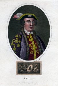帕斯卡·保利（Pascal Paoli），18世纪科西嘉人将军和爱国者，1820年。 作者 托马斯·戴尔