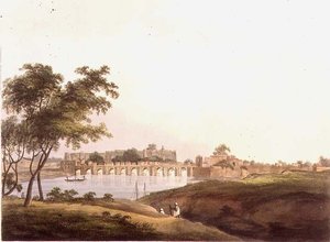孟加拉Juonpore的桥，由H. Merke（约1800-20）雕刻，由Edward Orme（1774-c.1820）出版，1804年（平板）。 作者 托马斯·丹尼尔