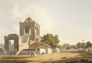 查看马杜拉堡，14号板块，来自“东方风光”的第2部分，由艺术家和William Daniell（1769-1837）1797（aquatint）雕刻而成 作者 托马斯·丹尼尔