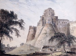 堡垒，Jaunpur，北方邦的看法， 作者 托马斯·丹尼尔