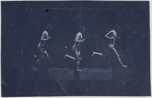 乔治-雷诺兹的Marey Wheel照片，约1884年。 作者 托马斯·埃金斯