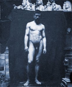 1890年Eakin的工作室Samuel Murray的裸体肖像（冷型）