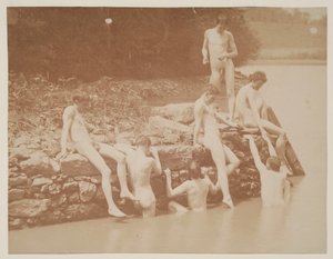 游泳的研究，1883年。 作者 托马斯·埃金斯