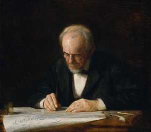 写作大师，1882年。 作者 托马斯·埃金斯