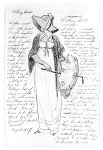 撑着伞的女人行走的衣服，1875-1876。 作者 托马斯·埃金斯
