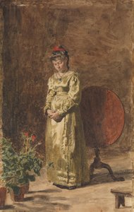 冥想的少女，1877年。 作者 托马斯·埃金斯