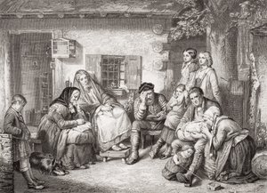 周日在加拿大的边远地区，来自“英国和苏格兰历史插图”第二卷（见13342） 作者 托马斯·法德