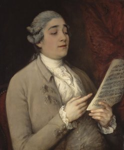 Giusto Ferdinando Tenducci 1736-1790年的肖像，被称为il Senesino，约1770年。 作者 托马斯·盖恩斯伯勒