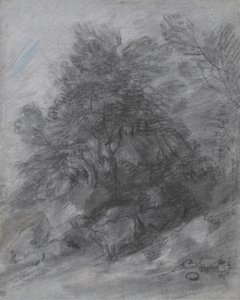 林间风景与牧人、奶牛和小屋 作者 托马斯·盖恩斯伯勒
