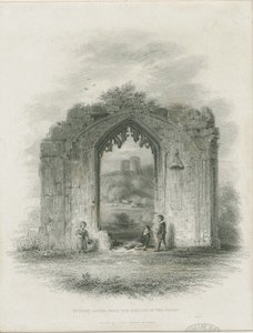 Dudley Castle-The Keep：雕刻（渐晕），nd [？19th cent]（印刷） 作者 托马斯·加纳