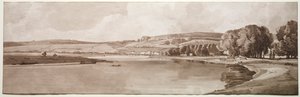 巴黎二十个最美的风景选集：贝尔·维（Belle Vue）和塞维德桥（Pont deSêve），1802年 作者 托马斯·吉尔丁