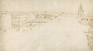 Eidometropolis素描，约1801年（纸上墨水） 作者 托马斯·吉尔丁