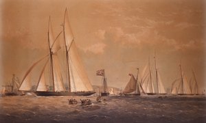 坎布里亚（Cambria）赢得了盎格鲁美国帆船比赛，1868年