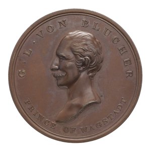 Medal commemorating Wellington and Blücher at Waterloo 作者 托马斯·哈利代（Thomas Halliday）