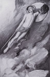 珀尔修斯腾空而起（石版画） 作者 汤玛斯·希思·罗宾逊