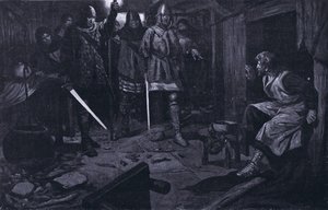 威廉-华莱士被俘公元 1305 年（石版画） 作者 汤玛斯·希思·罗宾逊