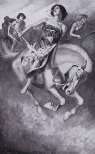特修斯赶走了著名的亚马逊人（石版画） 作者 汤玛斯·希思·罗宾逊