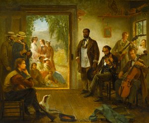 The Musicale，Barber Shop，Trenton Falls，New York，1866