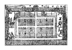 一个花园，来自&39;园丁的迷宫&39;，1577年