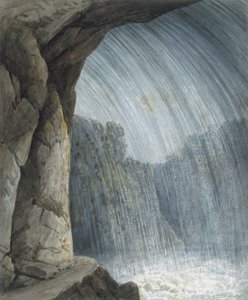 瀑布下（纸上水彩和粉笔画） 作者 托马斯·霍纳