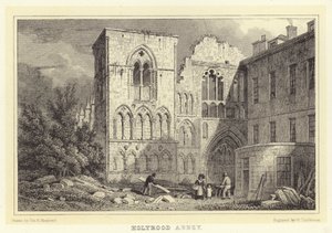 荷里路德修道院（雕刻）（Holyrood Abbey）。 作者 托马斯·霍斯默（后）牧羊人