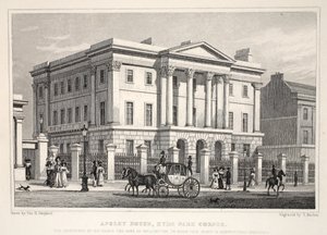 Apsley House，海德公园角，来自&39;伦敦及其十九世纪的环境&39;酒吧。 Jones und Co.，1827-1829 作者 托马斯·霍斯默牧羊人
