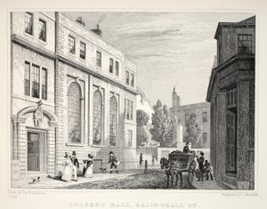 Cooper&39;s Hall，Basinghall Street，来自伦敦及其位于19世纪酒吧的Environs。 Jones und Co.，1827-1829 作者 托马斯·霍斯默牧羊人