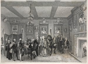 议会厅，Vintner&39;s Hall，来自“伦敦室内设计及其服装和仪式”酒吧。 Joseph Mead，伦敦，c.1843（钢版画） 作者 托马斯·霍斯默牧羊人