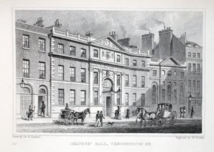 Draker&39;s Hall，Throgmorton Street，来自&39;伦敦及其位于十九世纪的环境&39;酒吧。 Jones und Co.，1827-1829 作者 托马斯·霍斯默牧羊人