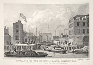 进入摄政运河Limehouse，从&39;伦敦及其在十九世纪的环境&39;酒吧。 Jones und Co.，1827-1829 作者 托马斯·霍斯默牧羊人
