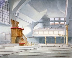 圣巴塞洛缪大教堂内景，史密斯菲尔德，伦敦市，1821年 作者 托马斯·霍斯默牧羊人