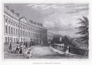 Lansdown Crescent，巴斯（雕刻） 作者 托马斯·霍斯默牧羊人