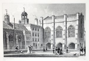 林肯的Inn Hall，Chapel和Chancery Court，来自&39;伦敦及其在十九世纪的环境&39;酒吧。 Jones und Co.，1827-1829 作者 托马斯·霍斯默牧羊人