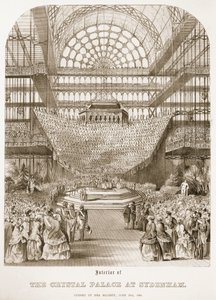 维多利亚女王于1854年6月10日在Sydenham开设水晶宫 作者 托马斯·霍斯默牧羊人