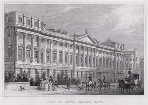 Part of Queen Square, Bath (engraving) 作者 托马斯·霍斯默牧羊人