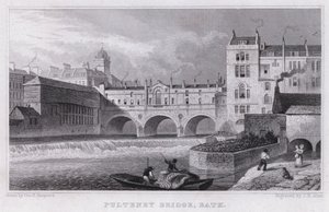 Pulteney Bridge, Bath (engraving) 作者 托马斯·霍斯默牧羊人