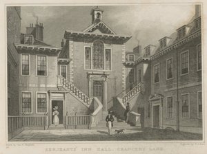 Serjeants&39;Inn Hall，伦敦Chancery Lane 作者 托马斯·霍斯默牧羊人