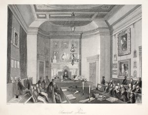 Somerset House，来自&39;伦敦室内设计及其服装和仪式&39;酒吧。 Joseph Mead，伦敦，c.1843（钢版画） 作者 托马斯·霍斯默牧羊人