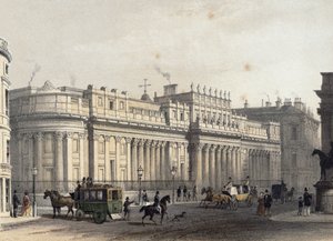 英国银行，由Louis-Jules Arnout（1814-68），酒吧刻。 1854年由E. Gambart und Co.（石版画） 作者 托马斯·霍斯默牧羊人
