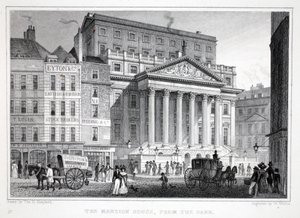 The Mansion House，来自&39;伦敦及其十九世纪的环境&39;酒吧。 Jones und Co.，1827-1829 作者 托马斯·霍斯默牧羊人